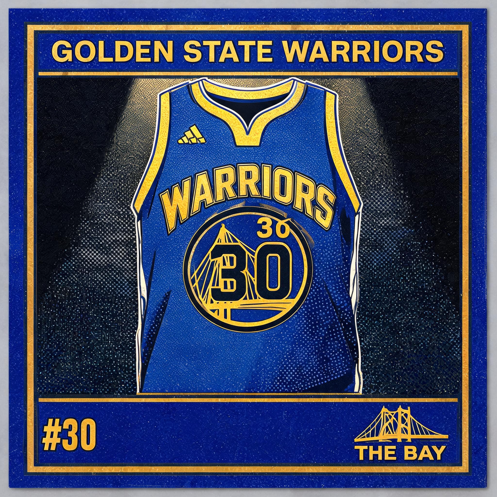 Dynasty Blue — Curry's Warriors Road Jersey